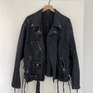 Free People Oversized Moto Jacket